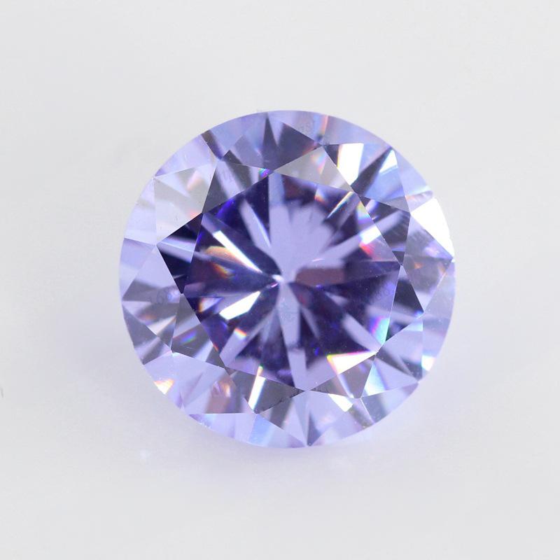 5A变蓝锆石戒面裸石 圆形变兰合人造锆石成立方氧化锆CZ