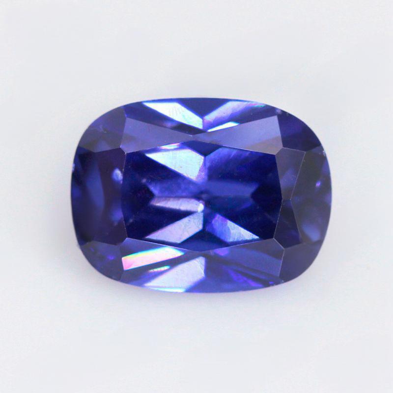 肥长方形坦桑蓝锆石裸石批发 枕形坦桑兰宝石人造皓石CZ