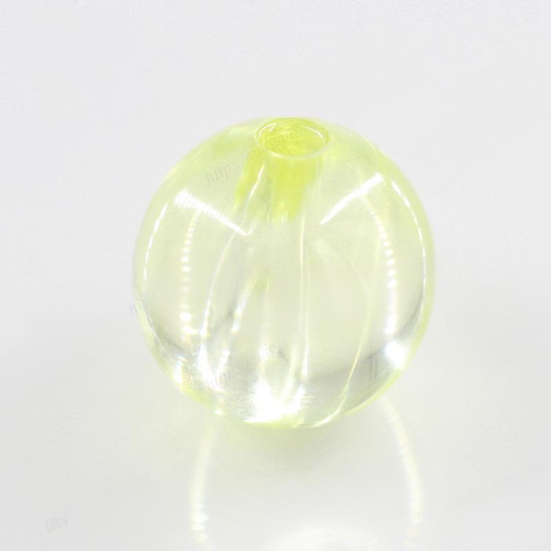 苹果绿色锆石珠子饰品批发 圆形全孔打孔串珠项链DIY