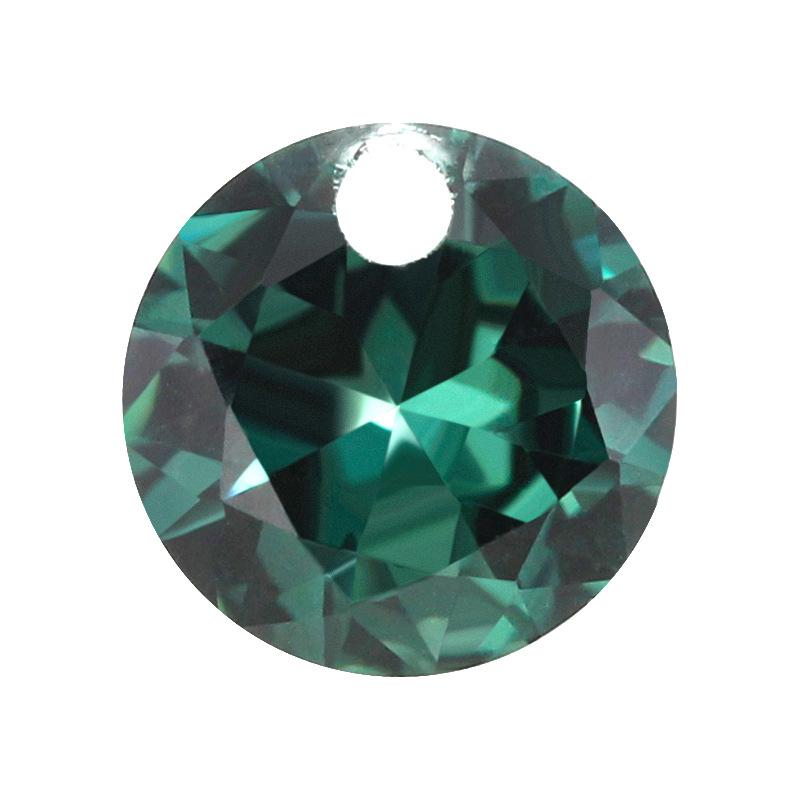 单孔圆形152#尖晶石裸石批发 尖底合成尖晶墨绿宝石饰品