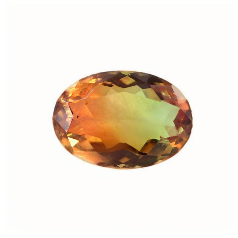 蛋形西瓜碧玺玻璃裸石批发 椭圆形合成彩色戒面宝石首饰