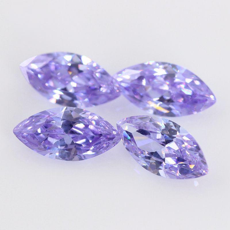 马眼形变蓝色锆石裸石 变兰色人造CZ钻皓石首饰戒面批发