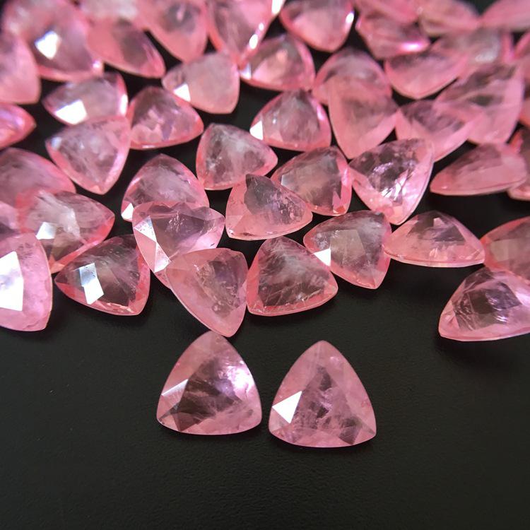 浅粉红宝石 粉晶含天然水晶絮状物 大小尺寸均有现货