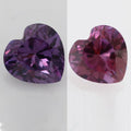 桃心形46#变色刚玉戒面裸石 心形人工CZ宝石首饰品仿钻