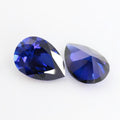 梨形34#蓝刚玉戒面裸石批发 人造蓝宝石批发34号水滴形